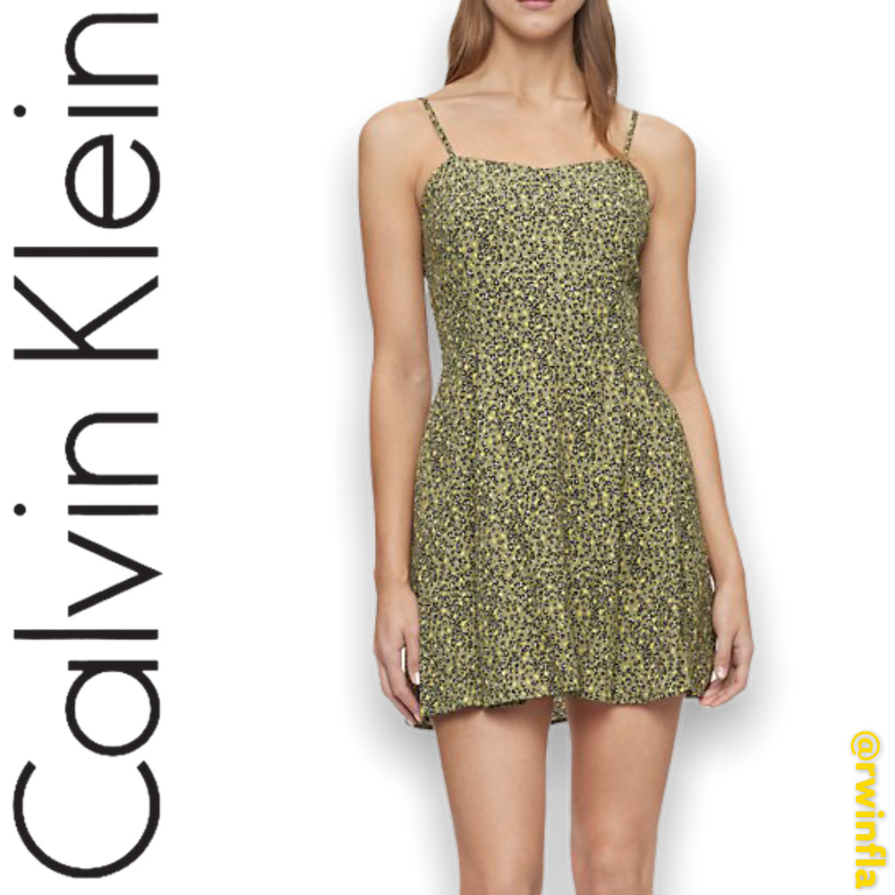 Calvin Klein Mini Skater Dress Sleeveless NWT L